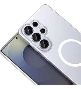 Samsung Galaxy S26 Ultra ile Uyumlu Kılıfı İnce Şeffaf Kamera Lens Korumalı M-Safe Şarj Özellikli Sert Silikon Kap London Renksiz