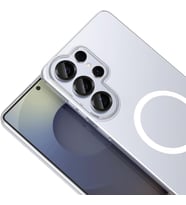 Samsung Galaxy S26 Ultra ile Uyumlu Kılıfı İnce Şeffaf Kamera Lens Korumalı M-Safe Şarj Özellikli Sert Silikon Kap London Renksiz