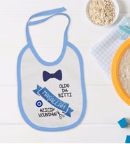 BK Kids Mavi Bebek Mama Önlüğü - Model 100