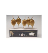 5'li Gold Balonlu Mum