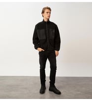 Nors Tyr Tam Fermuarlı Erkek Fashion Polar (Siyah)