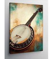 Kanvas Tablo Banjo Çalgısı