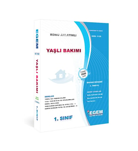Egem Yayınları AÖF 1. Sınıf Yaşlı Bakımı Bahar Dönemi 2. Yarıyıl Konu Anlatımlı Soru Bankası (Çok Renkli)