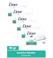 Dove Beauty Cream Bar Micellar Hassas Ciltler İçin Nemlendirici Etkili 90 g x5