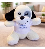 Özür Dilerim Tişörtlü Sevimli Peluş Köpek