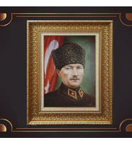 ÖZEL SERİ ALTIN VARAKLI ATATÜRK TABLO S957