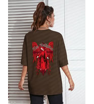 Unisex My Regilion Tasarım Basklı Tshirt (Kahverengi)