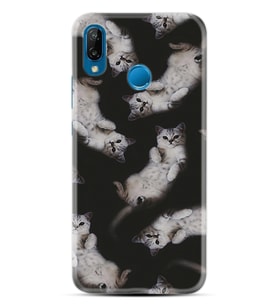 Huawei P20 Lite Mate 10 20 Lite Pro P40 Lite KılıfDesemli Silikon Sevimli Kedicikler 1785