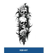 XQB-697 ORTA BOY KURUKAFALAR DESEN GEÇİCİ DÖVME-TATTO