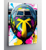 Kanvas Tablo Graffiti Yolcu Uçağı