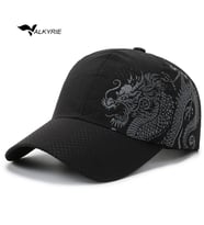 Valkyrie Dragon Nefes Alabilir Spor Şapka – Ayarlanabilir Outdoor Balıkçı Kamp Günlük Unisex Şapka (Siyah)