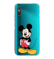 Xiaomi Redmi 9A  Kamera Korumalı Kapak Mickey Mouse Tasarımlı Şeffaf  Kılıf