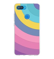 Xiaomi Mi 8 Lite Uyumlu Kapak Renk Cümbüşü Tasarımlı Şeffaf Silikon Kılıf