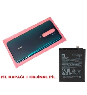 Tkgz Xiaomi Redmi NOTE 8 PRO Arka Pil Batarya Kapağı + PİL (CAM) YEŞİL
