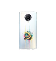 Poco F2 Pro ile uyumlu Splash arı tasarımlı şeffaf silikon kılıf