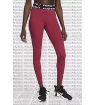 Nike Pro Mid Rise Graphic Leggings Toparlayıcı Bordo Tayt