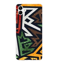 Samsung Galaxy A04  Kapak Soyut Grafiti Tasarımlı Şeffaf  Kılıf