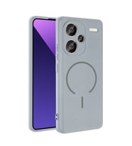 Redmi Note 13 Pro Plus 5G Kılıf Kamera Çıkıntılı Magsafe Şarj Özellikli Lüx Meta Kapak (Gri)