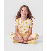 LCW Kids Sarı Kız Çocuk Şortlu Pijama Takımı