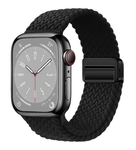 Apple Watch 10/11 42mm-38/40/41mm Kordon Magnet Örgü Strap 2/3/4/5/6/se/7/8/9 (Siyah)