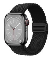 Apple Watch 10/11 42mm-38/40/41mm Kordon Magnet Örgü Strap 2/3/4/5/6/se/7/8/9 (Siyah)