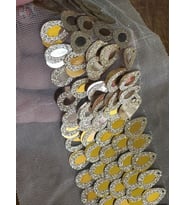 SARI PUL PAYETLİ APOLET DİKİŞ APLİKE 20X6 CM
