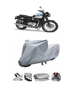 Triumph Bonneville T100  Gri Motosiklet Brandası ARKA ÇANTA UYUMLU DEĞİLDİR