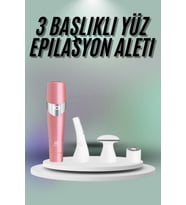 Yüz, Kaş ve Tüm Vücut Epilasyon Aleti3 Başlıklı Epilatör Tüm Cilt Tiplerine Uygun