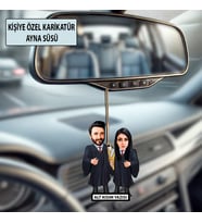 Kişiye Özel Avukat Karikatür Ayna Süsü – Hukukçulara Özel Araç İçi Hediyelik