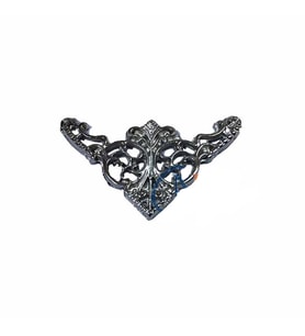 Dekoratif Köşe Süsü, Köşelik - Küçük, 19x34mm, Nikel, 1 Adet