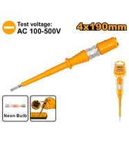 Ingco HSDT1908 4x190mm Düz Uçlu Kontrol Kalemi (Sarı)