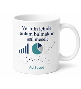 Veri Analisti İçin Kişiye Özel Grafik Temalı Baskılı Kupa Bardak Ofis Hediyesi