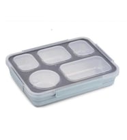 Backpacker 5 Bölmeli Sızdırmaz Yemek Kabı 1600ML Açık Mavi (Çok Renkli)