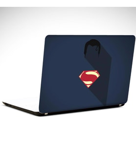 Süperman Logo ve Gölge Laptop Sticker 13 İnch (34X24CM)