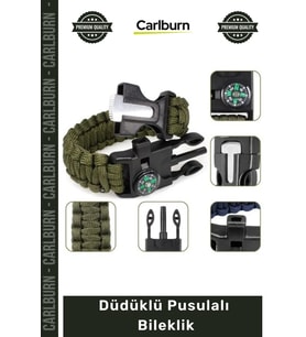 #bileklik Outdoor Kamp Hayatta Kalma Paracord Taktik Ekipman Doğa Acil Düdüklü Pusulalı Bileklik