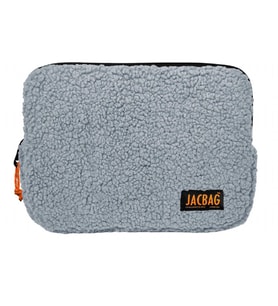 Jacbag Teddy Açık Gri/Turuncu Peluş Erkek Çocuk Tablet Çantası (Çok Renkli)