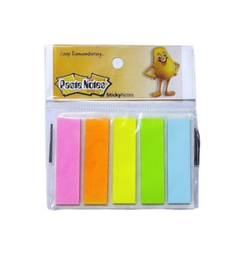 Kendinden Yapışkanlı Ayraç Postit 5 Renkli 1 Adet Yapışkanlı Not Kağıdı 5 li Mini (Karışık)