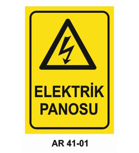 ELEKTRİK PANOSU İŞ GÜVENLİĞİ UYARI LEVHASI 1 ADET PVC 21 X 29CM