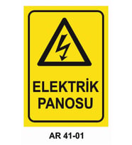 ELEKTRİK PANOSU İŞ GÜVENLİĞİ UYARI LEVHASI 1 ADET PVC 21 X 29CM