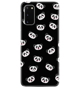 Samsung A02S A03S A10 A12 A13 A21S A22 Kılıf Desenli Silikon Panda Suratları 1773