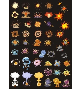 Patlamalar Sticker Set- 20 Parça Telefon, Tablet, Defter, Laptop Sticker