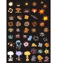 Patlamalar Sticker Set- 20 Parça Telefon, Tablet, Defter, Laptop Sticker