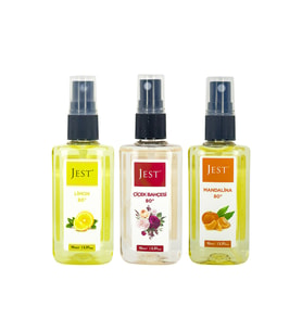 3'LÜ MİNİ SET KOLONYA (Limon-Mandalina-Çiçek Bahçesi)