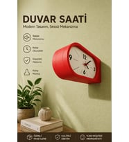 Çift Taraflı Duvar Saati Modern Tasarım Dekoratif Sessiz Mekanizma Salon Ofis Saat