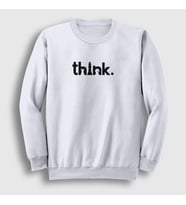 Presmono Unisex Beyaz Think Chess Satranç Sweatshirt 341589tt (Beyaz)