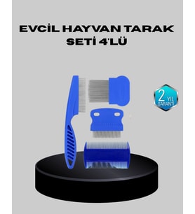 Evcil Hayvan Tüy Bakım Seti – 4’lü Paslanmaz Çelik Ve Eco Plastik, Kolay Temizlenebilir Ve Dayanıklı