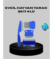 Evcil Hayvan Tüy Bakım Seti – 4’lü Paslanmaz Çelik Ve Eco Plastik, Kolay Temizlenebilir Ve Dayanıklı