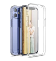 İphone 12 Mini ( 5.4 inç ) 360 Kılıf Şeffaf Ön Arka Silikon 
