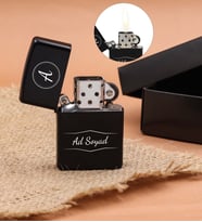 Kişiye Özel Siyah Zippo Tarzı Çakmak