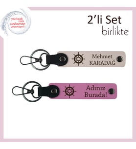 Deniz Tutkunu Arkadaşlara Özel, Gemi Temalı Hediyelik Anahtarlık Seti, Pudra-Pembe